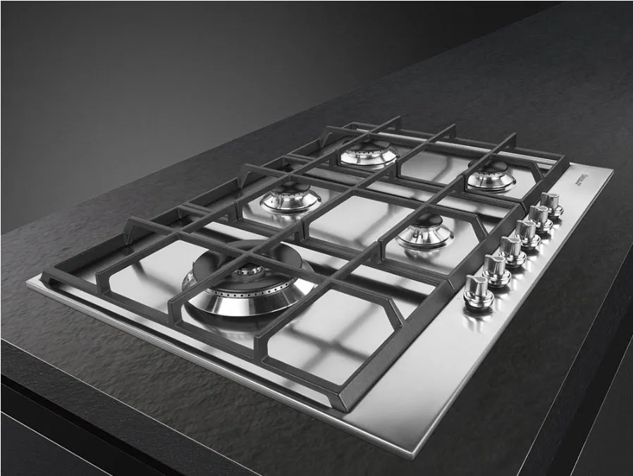 SMEG כיריים גז נירוסטה עם מבער שף 72 ס"מ מסדרת Linea תוצרת SMEG דגם PX175L — תמונה 4